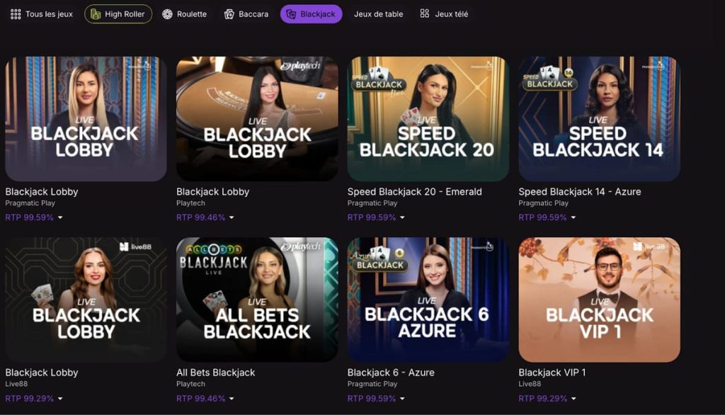 Cloudbet Casino blackjack live